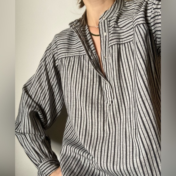 Étoile by Isabel Marant cotton stripe blouse sz S - Picture 2 of 16